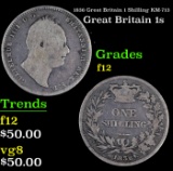 1836 Great Britain 1 Shilling KM-713 Grades f, fine