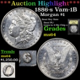 ***Auction Highlight*** 1886-s Morgan Dollar $1 Graded Choice Unc By USCG (fc)