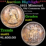 ***Auction Highlight*** 1921 Missouri Old Commem Half Dollar 50c Graded ms65 BY SEGS (fc)