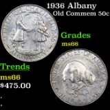 1936 Albany Old Commem Half Dollar 50c Graded ms66 BY SEGS