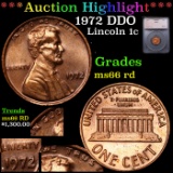 ***Auction Highlight*** 1972 DDO Lincoln Cent 1c Graded ms66 rd By SEGS (fc)