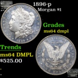 1896-p Morgan Dollar $1 Graded ms64 dmpl BY SEGS