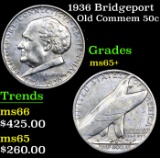 1936 Bridgeport Old Commem Half Dollar 50c Grades GEM+ Unc