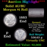 ***Auction Highlight*** AU/BU Slider First Financial Shotgun Morgan $1 Roll 1883 & P Ends Virtua