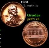 Proof 1961 Lincoln Cent 1c Grades Gem++ Proof Red