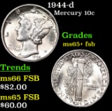 1944-d Mercury Dime 10c Grades GEM+ FSB