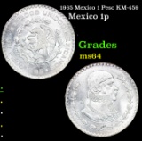 1965 Mexico 1 Peso KM-459 Grades Choice Unc