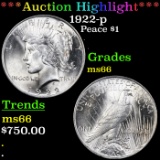 ***Auction Highlight*** 1922-p Peace Dollar $1 Graded ms66 By SEGS (fc)