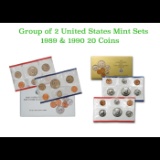 Group of 2 United States Mint Proof Sets 1989-1990 10 coins