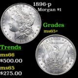 1896-p Morgan Dollar $1 Graded ms65+ BY SEGS