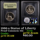 Proof 1986-s Statue of Liberty Modern Commem Half Dollar 50c Graded GEM++ Proof Deep Cameo By USCG