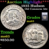 ***Auction Highlight*** 1935 Hudson Old Commem Half Dollar 50c Graded ms63 BY SEGS (fc)