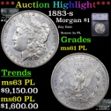 ***Auction Highlight*** 1883-s Morgan Dollar $1 Graded ms61 PL BY SEGS (fc)