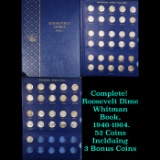 Complete! Roosevelt Dime Whitman Book, 1946-1964. 52 Coins Inclduing 3 Bonus Coins