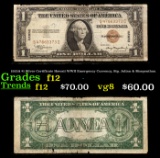 1935A $1 Silver Certificate Hawaii WWII Emergency Currency, Sig. Julian & Morgenthau Grades f, fine