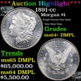 ***Auction Highlight*** 1891-cc Morgan Dollar $1 Graded ms64+ DMPL BY SEGS (fc)