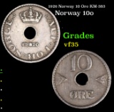 1926 Norway 10 Ore KM-383 Grades vf++