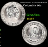 1969 Colombia 10 Centavos KM-226 Grades GEM++ Unc