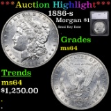 ***Auction Highlight*** 1886-s Morgan Dollar $1 Graded ms64 BY SEGS (fc)