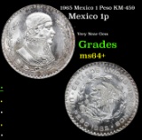 1965 Mexico 1 Peso KM-459 Grades Choice+ Unc