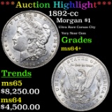 ***Auction Highlight*** 1892-cc Morgan Dollar $1 Graded ms64+ BY SEGS (fc)