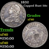 1832 Capped Bust Half Dollar 50c Grades xf
