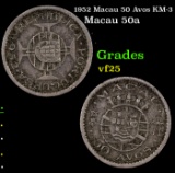 1952 Macau 50 Avos KM-3 Grades vf+