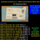 Original sealed box 5- 1980 United States Mint Sets
