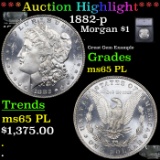 ***Auction Highlight*** 1882-p Morgan Dollar $1 Graded ms65 PL BY SEGS (fc)