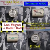 ***Auction Highlight*** Old Casino 50c Roll $10 Halves Las Vegas Casino Flamingo d Franklin & 1944 W