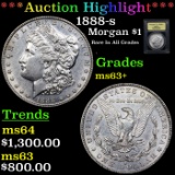 ***Auction Highlight*** 1888-s Morgan Dollar $1 Graded Select+ Unc BY USCG (fc)