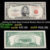 1953A $5 Red Seal United States Note Fr-1533 Grades Choice AU/BU Slider