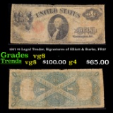 1917 $1 Legal Tender, Signatures of Elliott & Burke, FR37  Grades vg, very good