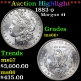 ***Auction Highlight*** 1883-o Morgan Dollar $1 Graded ms66+ BY SEGS (fc)