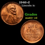 1946-d Lincoln Cent 1c Grades Gem+ Unc RD