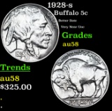 1928-s Buffalo Nickel 5c Grades Choice AU/BU Slider