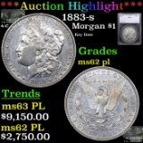 ***Auction Highlight*** 1883-s Morgan Dollar $1 Graded ms62 pl By SEGS (fc)