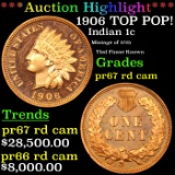 Proof ***Auction Highlight*** 1906 Indian Cent TOP POP! 1c Graded pr67 rd cam BY SEGS (fc)