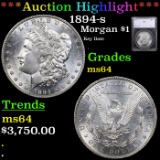 ***Auction Highlight*** 1894-s Morgan Dollar $1 Graded ms64 By SEGS (fc)
