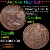 ***Auction Highlight*** 1794 Liberty Cap Flowing Hair large cent Head of '95 S-70 1c Graded Choice A