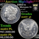 ***Auction Highlight*** 1883-s Morgan Dollar $1 Graded Select Unc+ PL By USCG (fc)