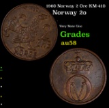 1960 Norway 2 Ore KM-410 Grades Choice AU/BU Slider