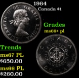 1964 Canada Dollar $1 Grades GEM++ PL