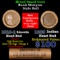 Mixed small cents 1c orig shotgun roll, 1918-d Wheat Cent, 1889 Indian Cent other end, Brandt Wrappe