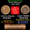 Mixed small cents 1c orig shotgun roll, 1919-s Wheat Cent, 1889 Indian Cent other end, Brandt Wrappe