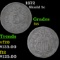 1872 Shield Nickel 5c Grades f+