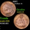 1887 Indian Cent 1c Grades Choice Unc RB