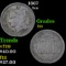 1867 Three Cent Copper Nickel 3cn Grades f+