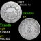 1872 Shield Nickel 5c Grades g+