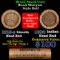 Mixed small cents 1c orig shotgun roll, 1919-s Wheat Cent, 1898 Indian Cent other end, Brinks Wrappe